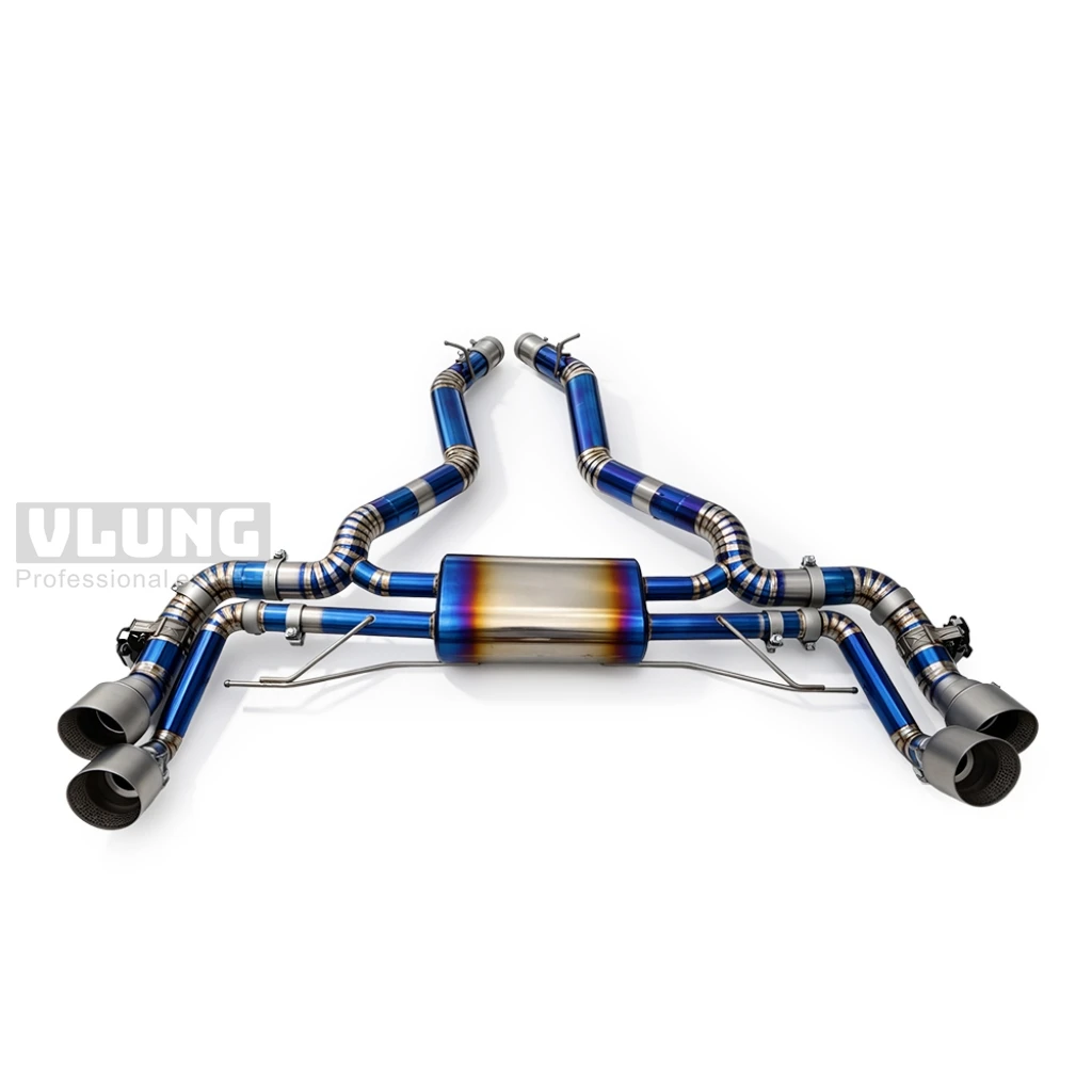 High Flow Titanium Alloy Valvetronic Cat‑Back Exhaust, XM / X5M X6M Look Upgrade For BMW X5 / X6 (G05 / G06) 4.4T 2019+