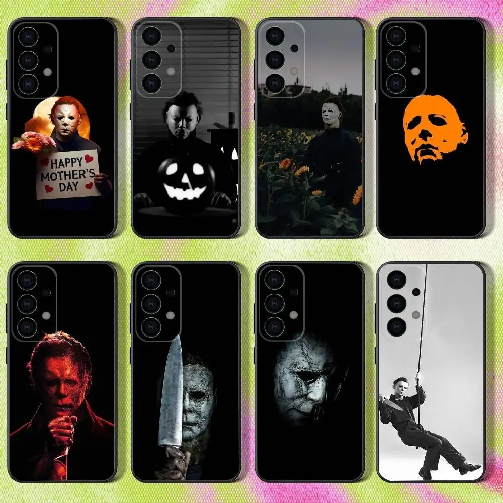 

Phone Case For Samsung S25,S24,S21,S22,S23,S30,Ultra,S20,Plus,Fe,Lite,Note,10,9,M-Michael Myers COOL Halloween 5G Black Cover