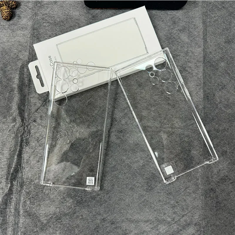 Transparent PC Phone Case For Samsung S22 S23 S24 Ultra Anti-collision Clear Phone Cover For Samsung S24 S23Ultra S24 Plus Shell