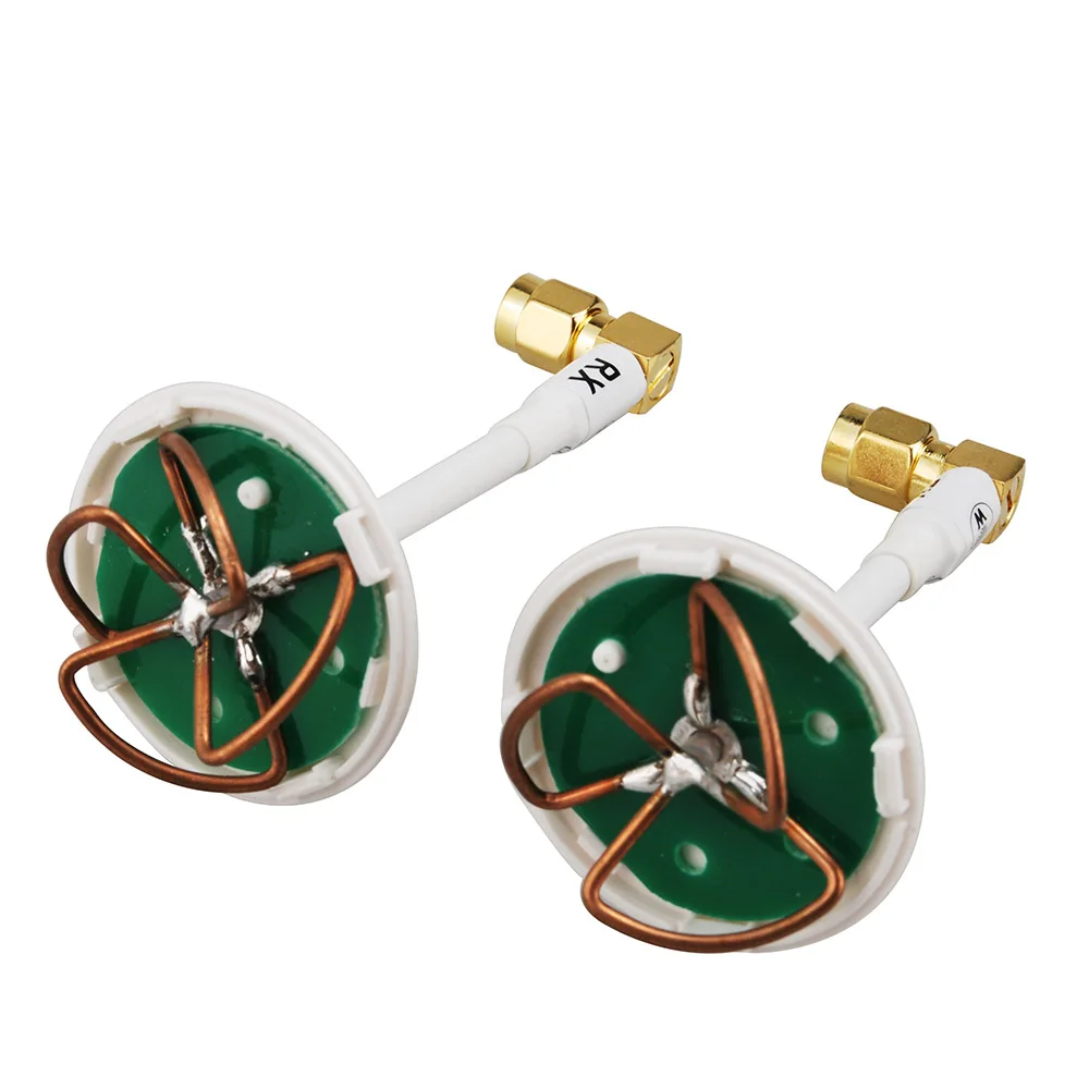 Superbat 2.4GHz/5.8GHz 3dbi 4&3 Blade Clover Leaf Double Frequency Directional Antenna SMA Male Right Angle Connector