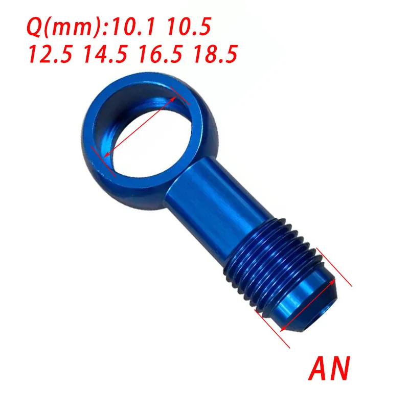 AN3 AN4 AN6 AN8 AN10 Aluminum Banjo Fitting Adapter Fuel Oil Brake Line Connector Hydraulic Hose End Fitting Red Blue Black