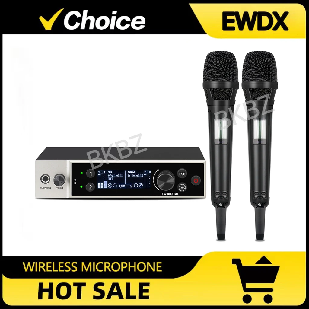 EWDX Wireless Microphone System Handheld Dynamic UHF Professional True Diversity Stage Performances High Quality