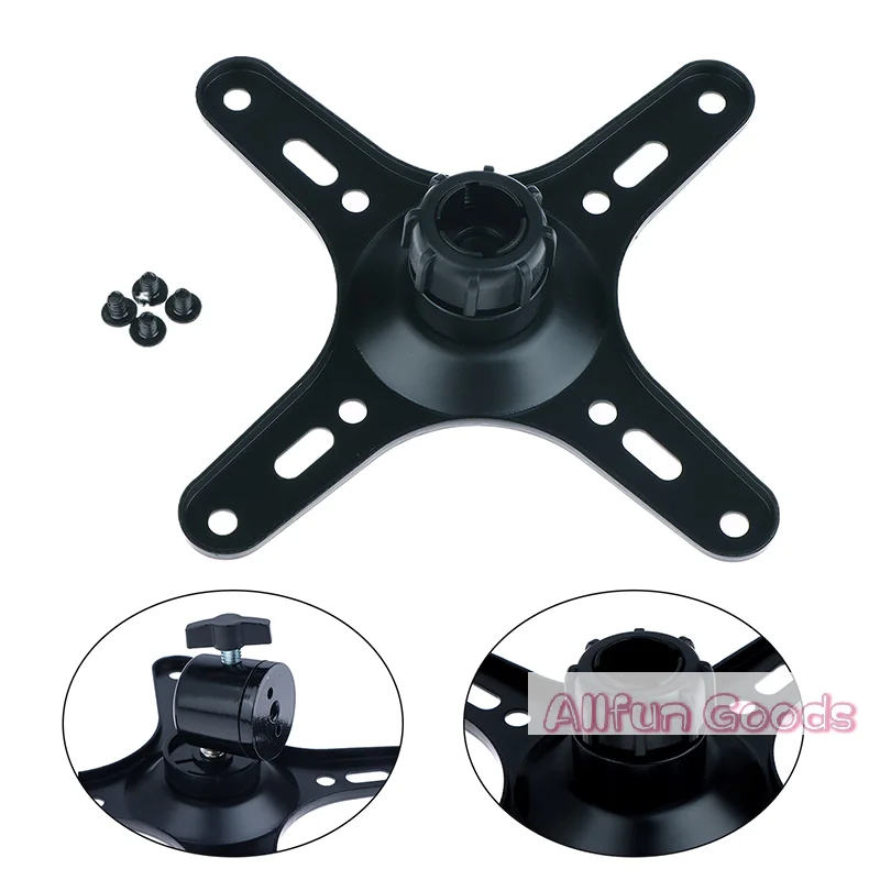 [TG835]1Set Portable Monitor Mounting Bracket Plate VESA 1/4 Inch Screw Hole To 100x100MM 75x75MM M4 Screw Set Wall Mount Holder