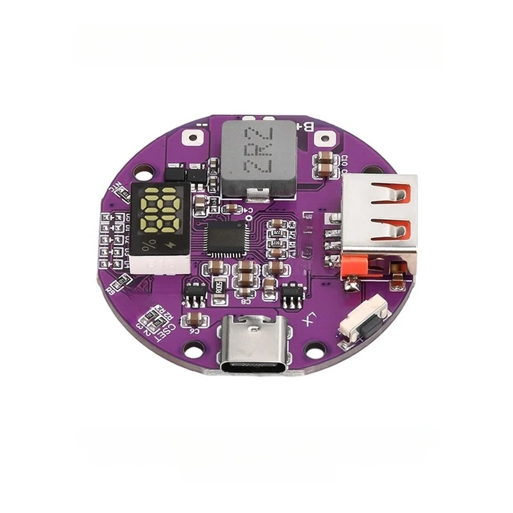 DIY 22.5W Power Bank Circuit Board with Digital Display Output Input Support for Portable External Battery Packs