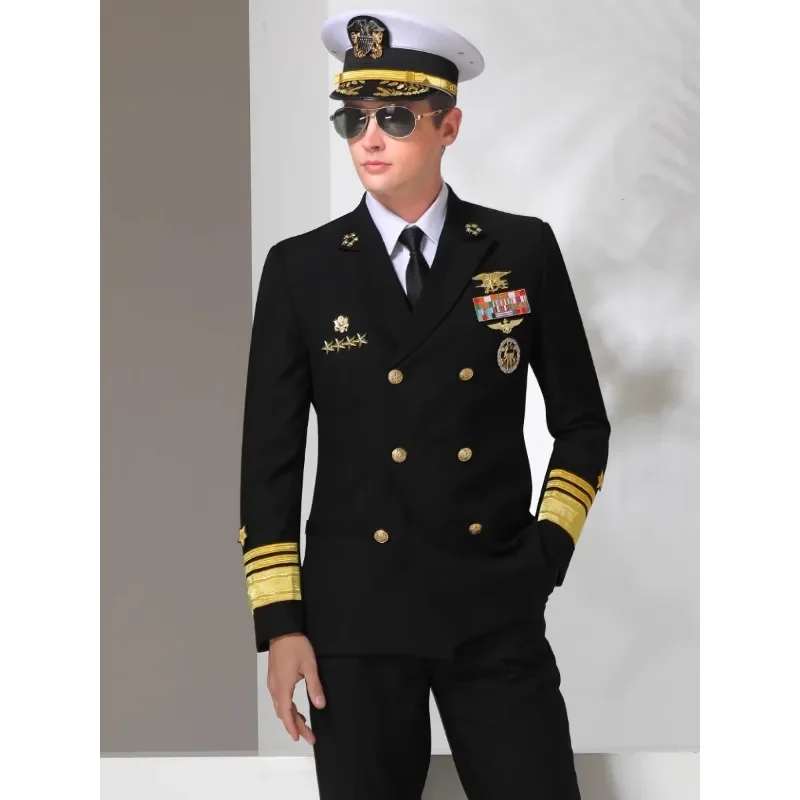 American Aircraft Carrier Captain Company Annual Theme Party Performance Costume Airline Flight Workwear Aviation Uniforms