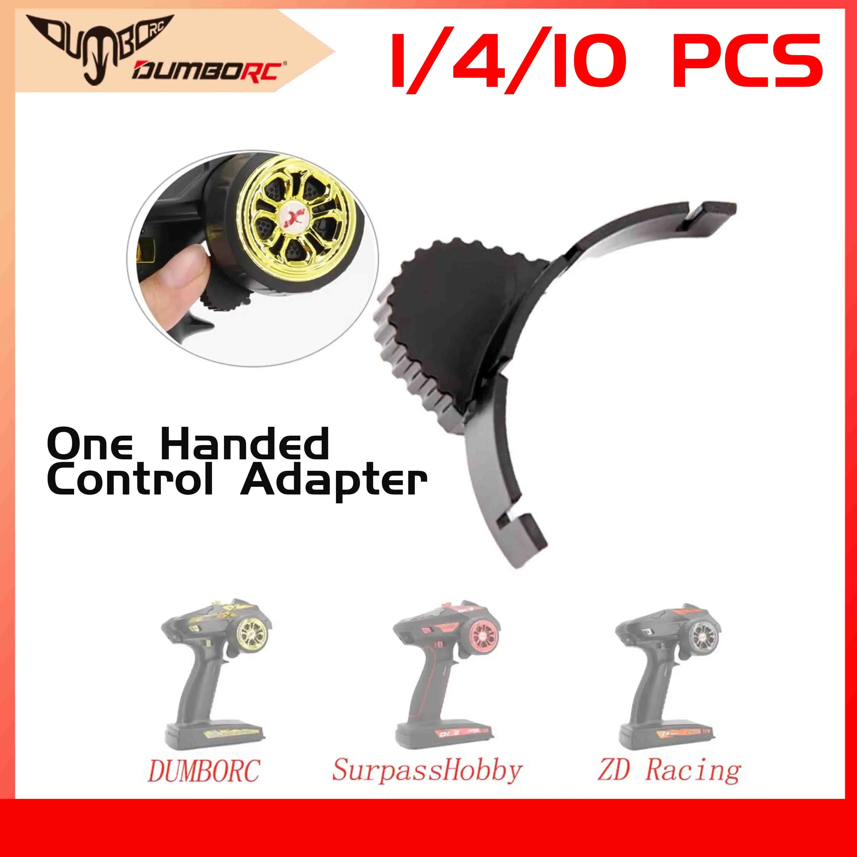 Dumborc Transmitter Steering Wheel One Handed Control Adapter for DUMBORC X6 SURPASS HOBBY CH4 CH6 ZD Racing Remote Controller