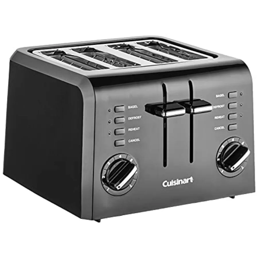 

4-Slice Compact Plastic Toaster Black CPT-142BKP1