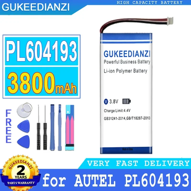 

Аккумулятор GUKEEDIANZI 3800 мАч/4000 мАч для AUTEL TS508 PL 604193 TS408 TS601 Аккумулятор большой мощности