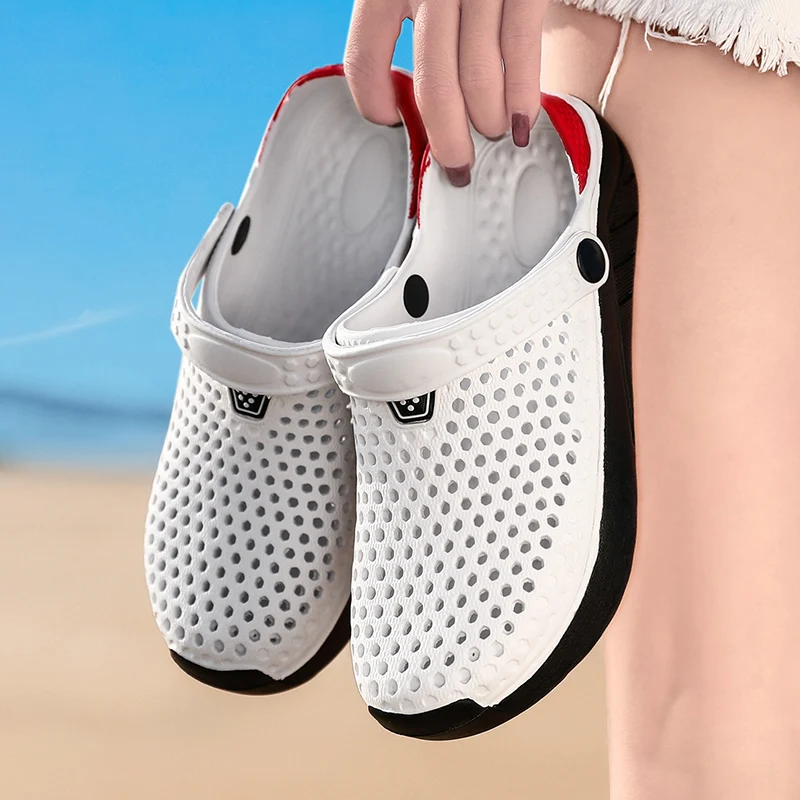 Sandalias de verano Unisex, zapatos de playa de secado rápido, suela gruesa, zuecos, chanclas para hombre