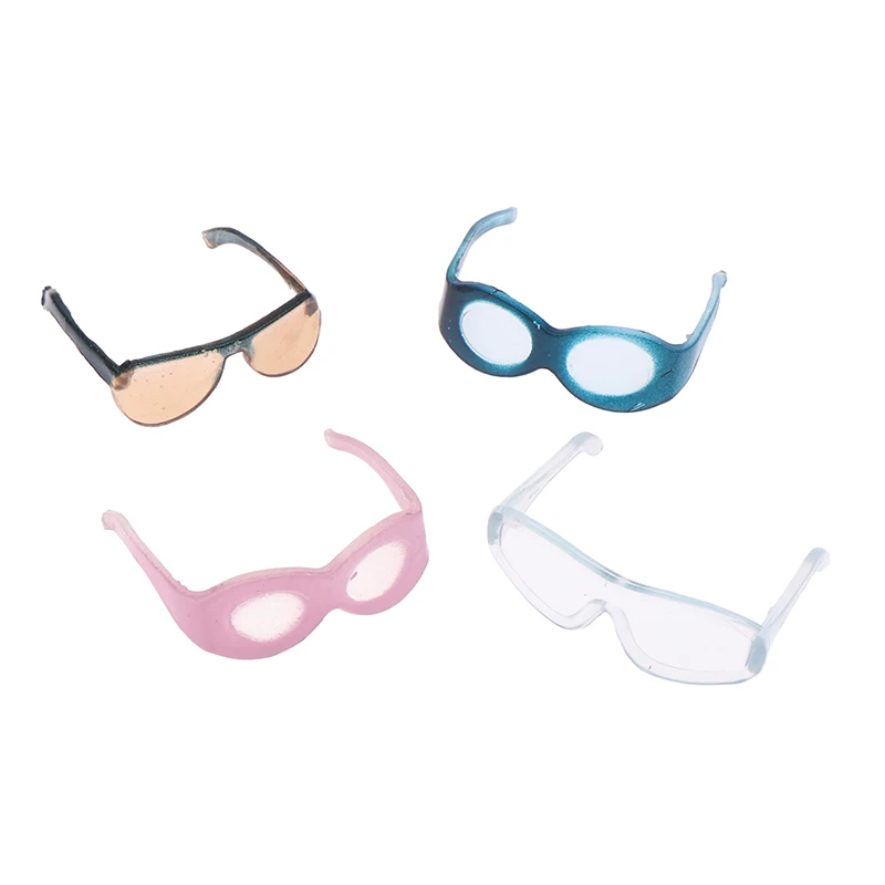 

5Pcs/set Dollhouse Miniature Colourful Glasses Doll Glasses Eyewear Cool Eyeglasses Model Doll Decor Accessories Children Toys