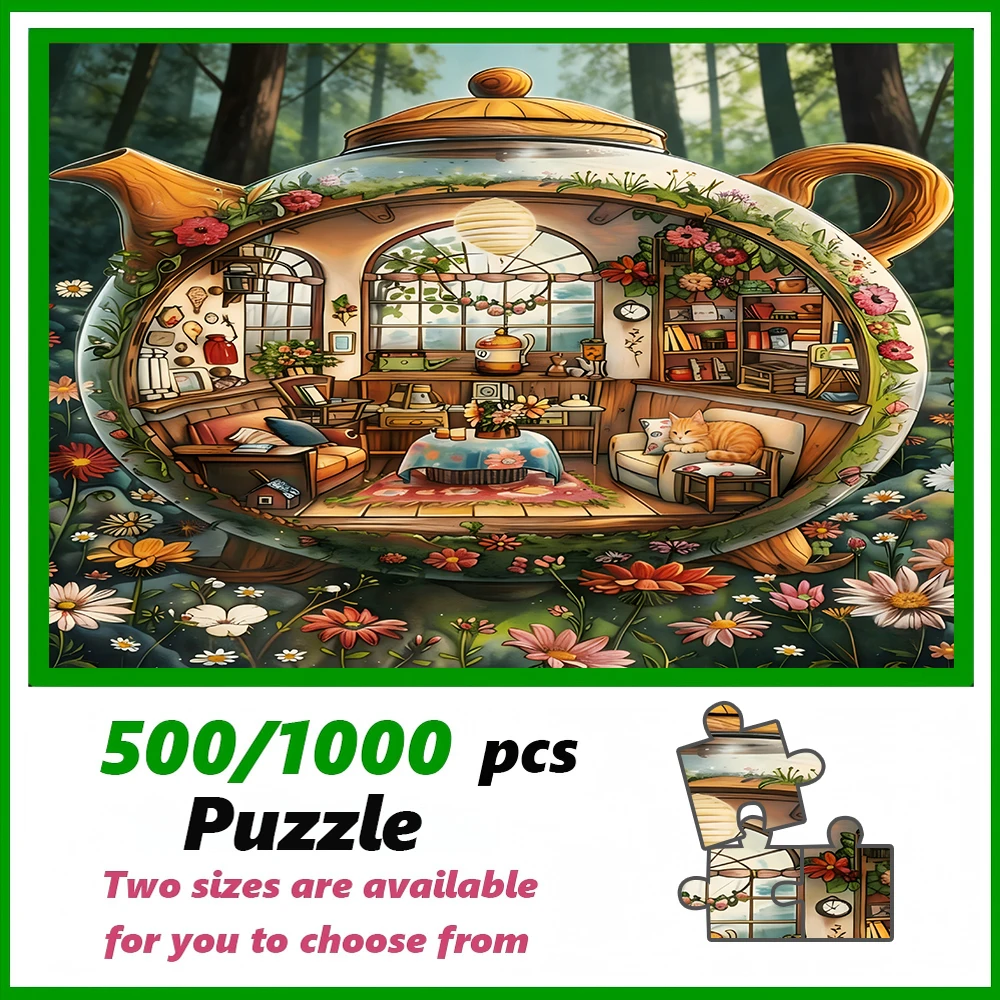 

A high-quality 500/1000-piece puzzle, perfect for adults, is a fun family game that helps relieve stress and is great for birthd