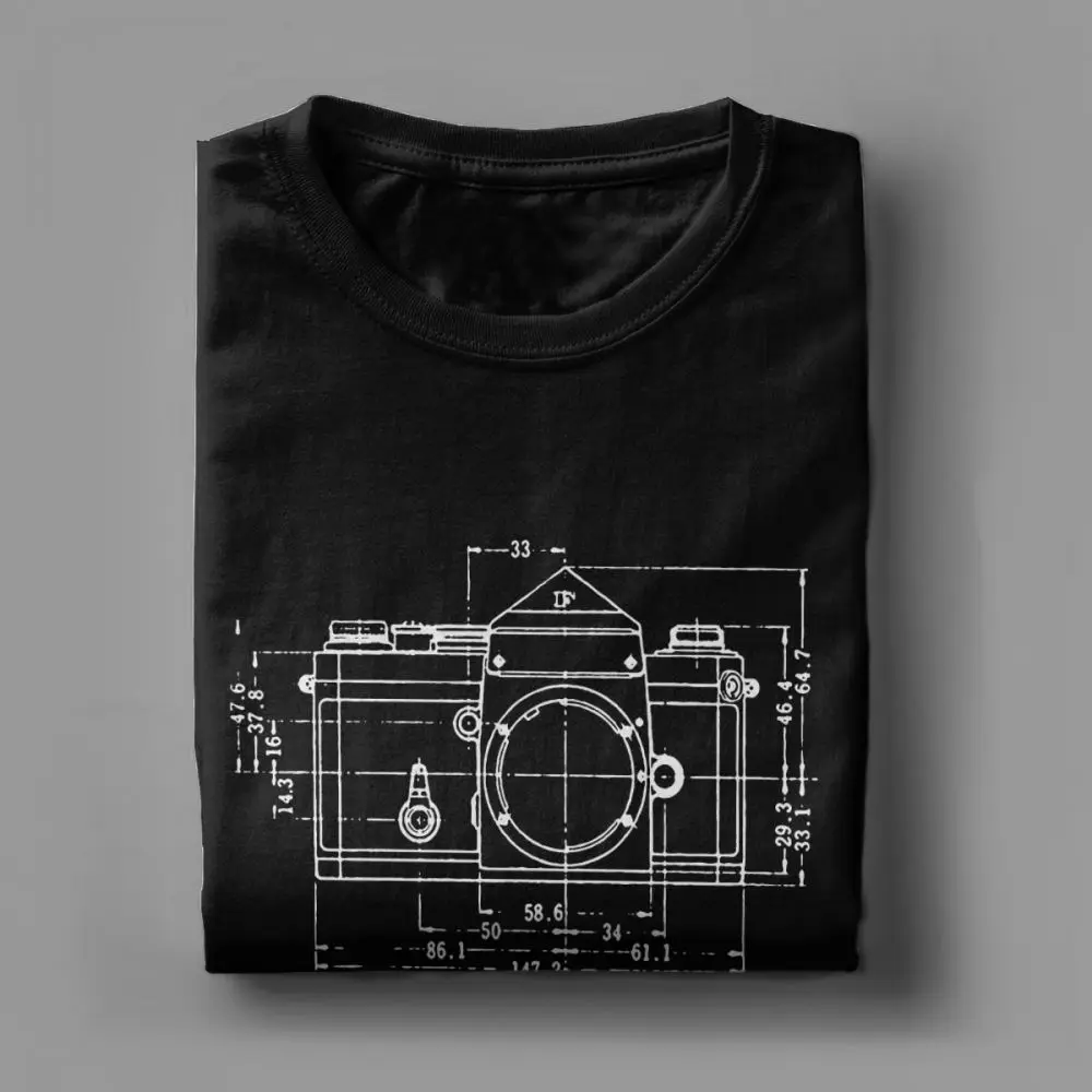 Men\'s T Shirt For Photographer Super Fashion Camera Patent Tshirt Luxury Cotton Clothing Crew Neck Tees Swag Oversize T-Shirts