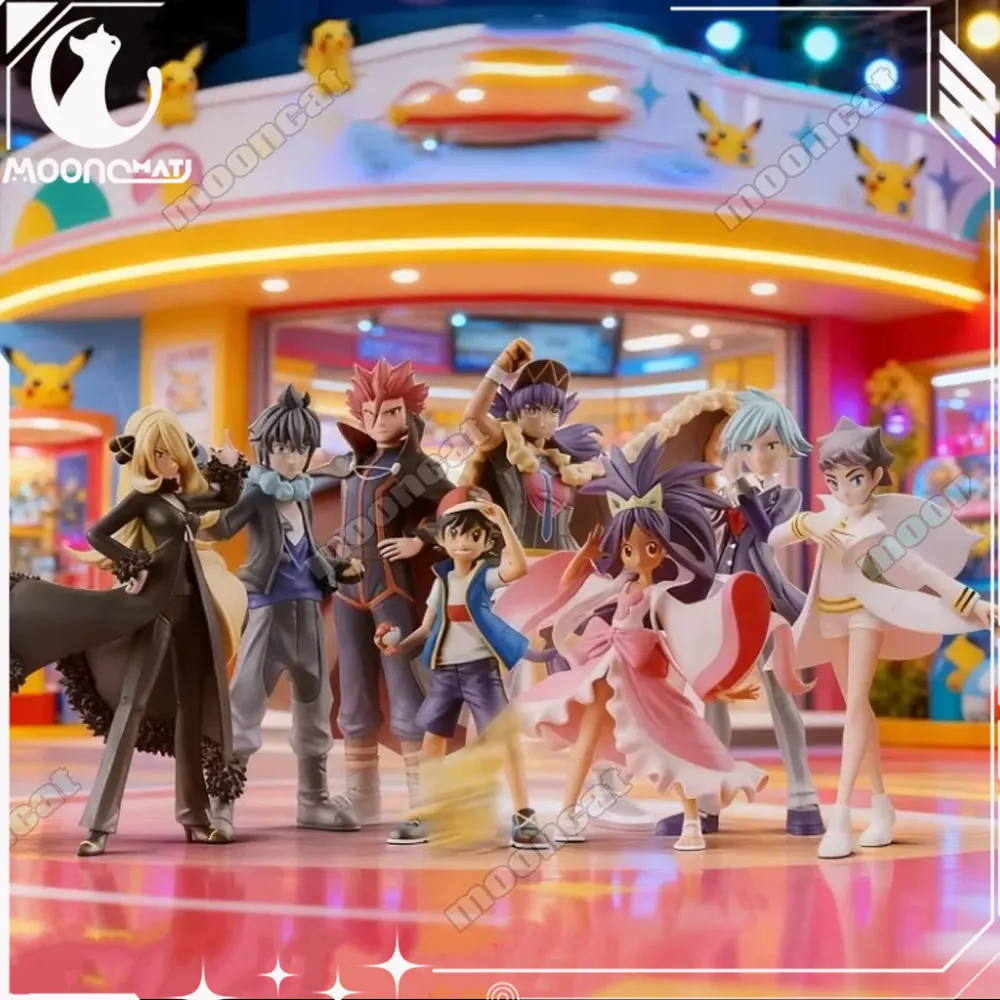 7-9 cm Anime Figura Otto Maestri Action Figures Pvc Cenere Ketchum Leon Lance Collezione di statue Giocattoli di modello per i regali dei bambini