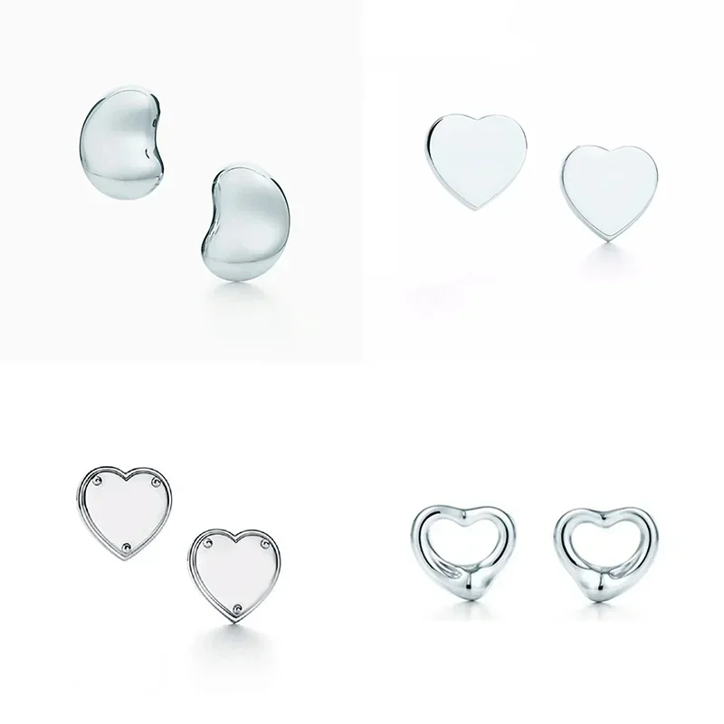 Sterling Silver 925 Love Earrings Set with Jewelry Earrings as a Gift