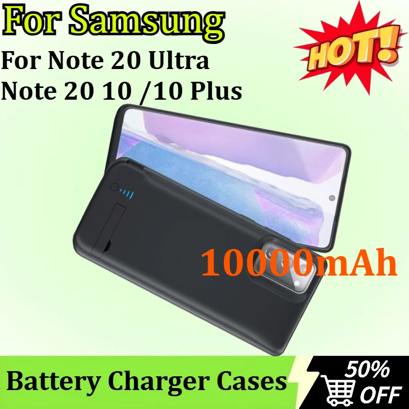 

New 10000mAh Battery Charger Case for Samsung Galaxy Note 20 Ultra Note 20 10 Plus Power Bank Shockproof Charging Cover