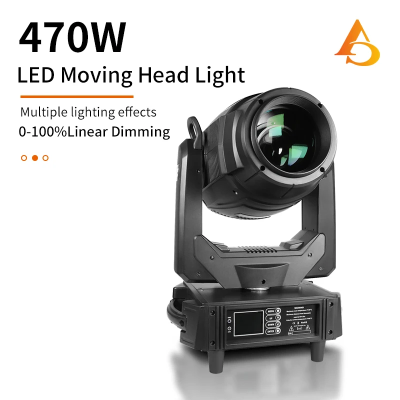 aicpose 470W LED Moving Head Light DMX Projector for DJ Performance Stage Show Wedding Concert Professional RGB Lighting Effect