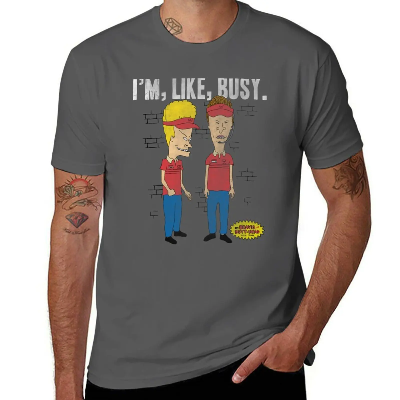 

Beavis and Butt-Head Busy At Work T-Shirt summer shirt anime figures mens workout shirts