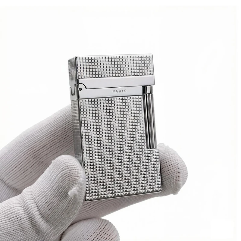 DP Ligne 2 Lighter Vertical Stripe Loudly Sound Lighter Cigar Cigarette Companion Butane Gas Refill Brass Shell Men's Gift