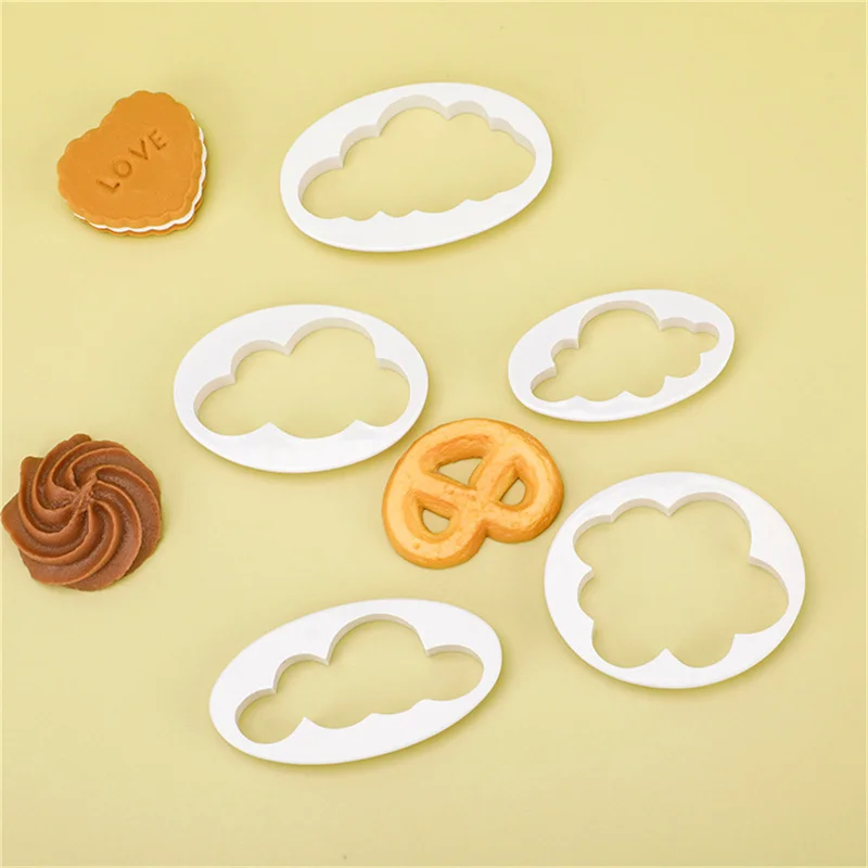 Cake Mould Cloud Shape Cookie Cutter Plastic Bakeware Fondant Cake Decoration Printing Die-cutting Mould Cake Tools