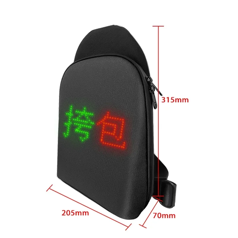 LED Messenger Bag Chest Sling Bag Display Led Bag APP Control Smart Pixel LED Backpack For Women Men DIY Graffiti Dynamic