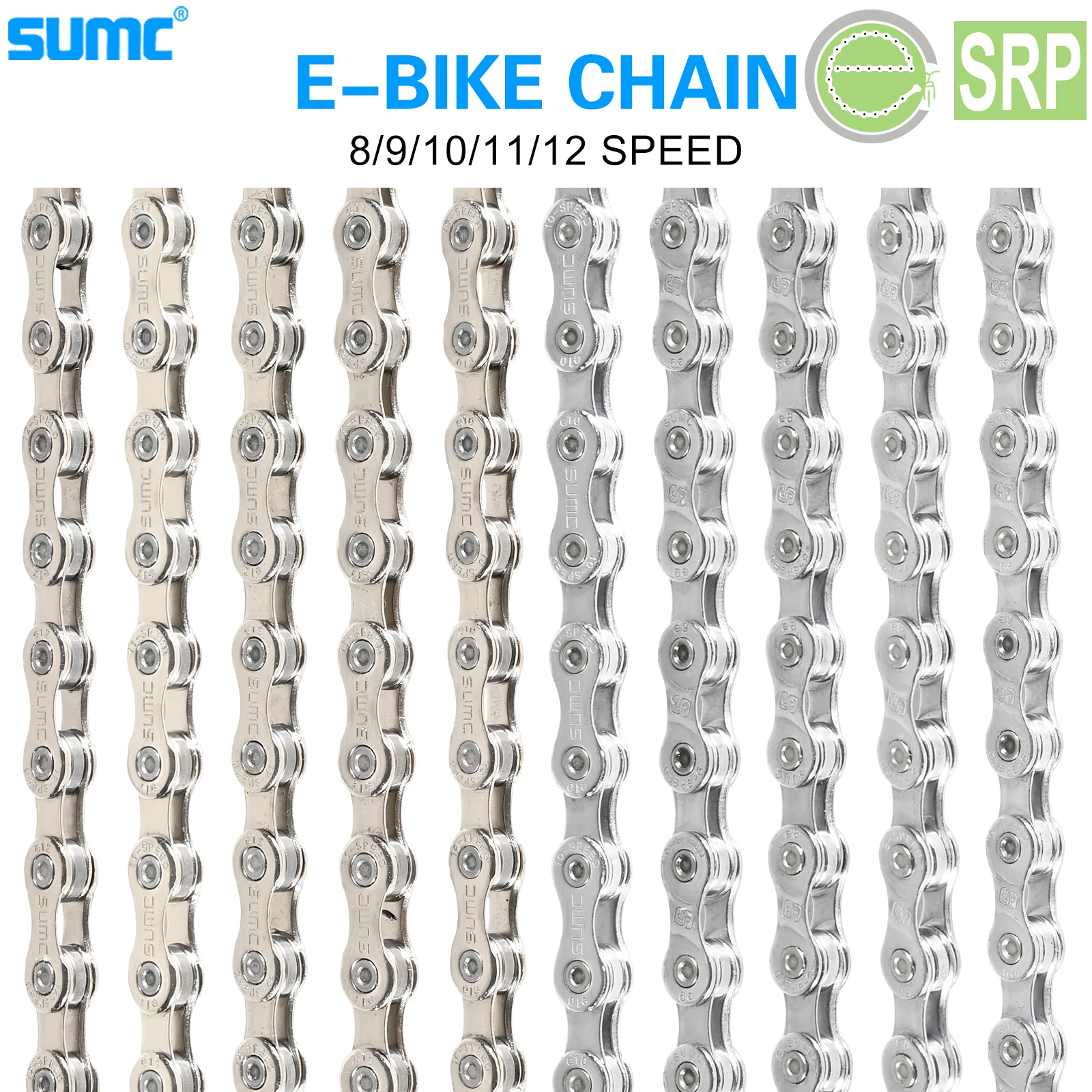 SUMC E-BiKE E8 E9 E10 E11 E12 Chain 8 9 10 11 12 Speeds 136 Links Anti-rust Electric Sport Bicycle eBike Chains Original