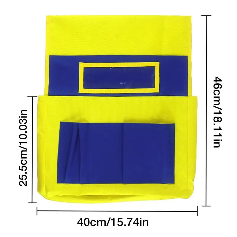 School Classroom Chair Pockets Chairback Buddy Organizer Pockets Seat Sacks Kids With Name Tag Slot For Kids Storage Pouch