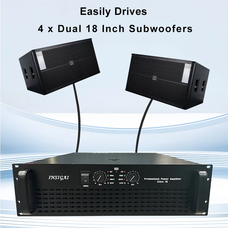 2 4 8 Ohm 3U Channel 10000 Watt Big Power Amplifier Subwoofer Outdoor Dj Audio Professional High Power Amplifier