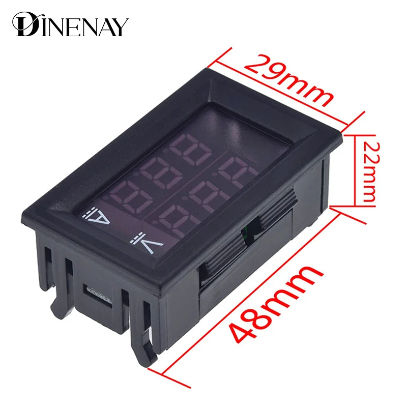 DC 10A Voltmeter Ammeter LED Meter Gauge Car Motocycle Voltage Current Meter