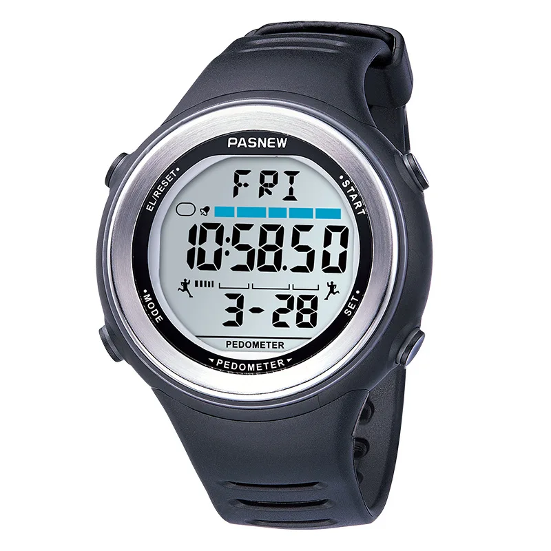 Waterproof Digital Watches Men Black Pedometer Diver Electronic Boy Hand Clock Climbing Submersible Male Sport Wristwatch Blue