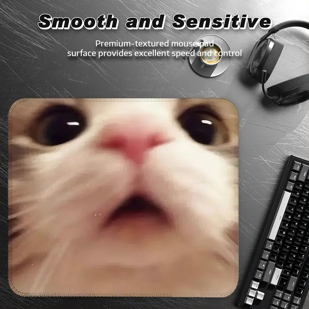 

Забавный коврик для мыши с котами-мемами, маленький настольный коврик, клавиатура для настольного компьютера, беспроводная мышь для мальчика, подарок для игр, подставки