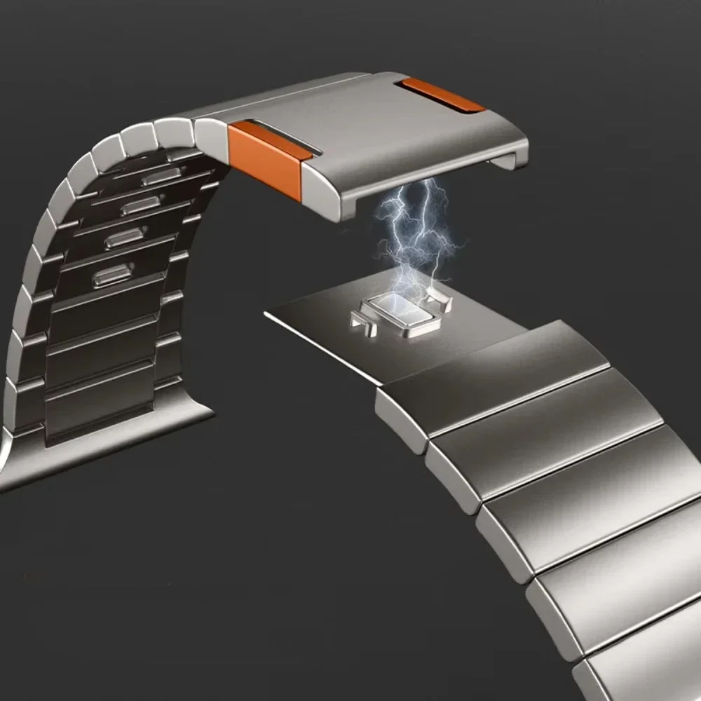 Quick-release โลหะ Magnetic BUCKLE สําหรับ Apple Watch Ultra 2 49mm10 46/42 มม.สําหรับ iWatch 9 8 7 6 SE 45/41 มม.44/40 มม.