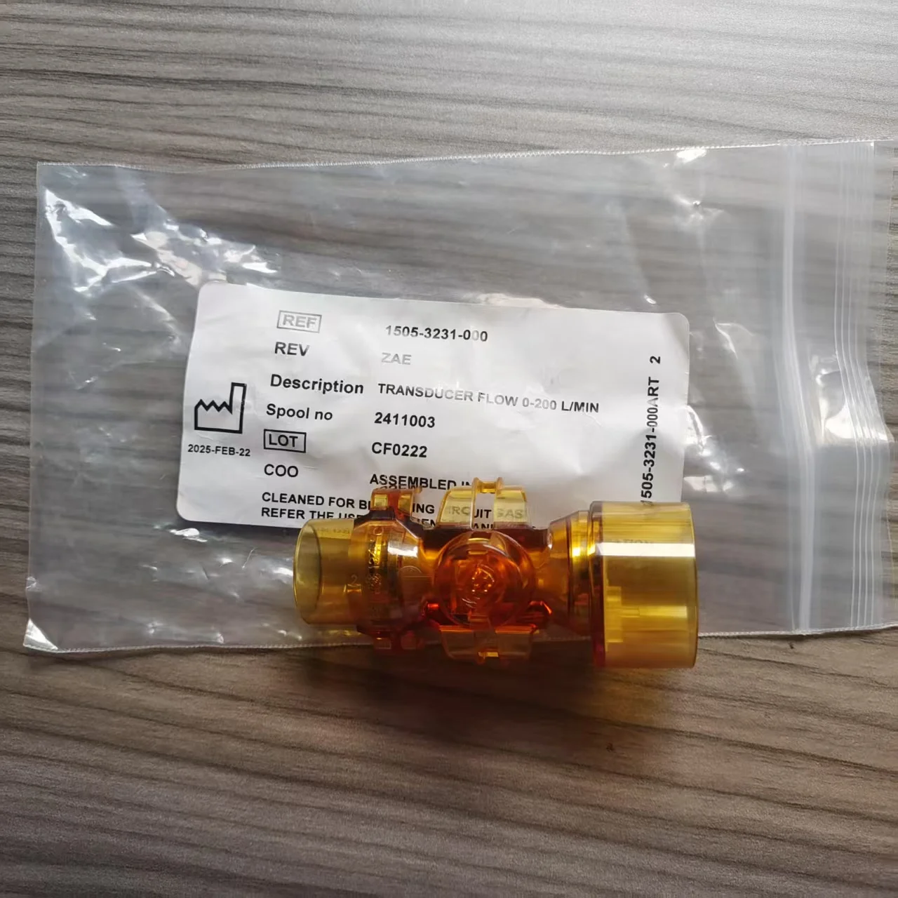 1505-3231-000 Respiratory Flow Sensor, Reusable for GE Respiratory Care