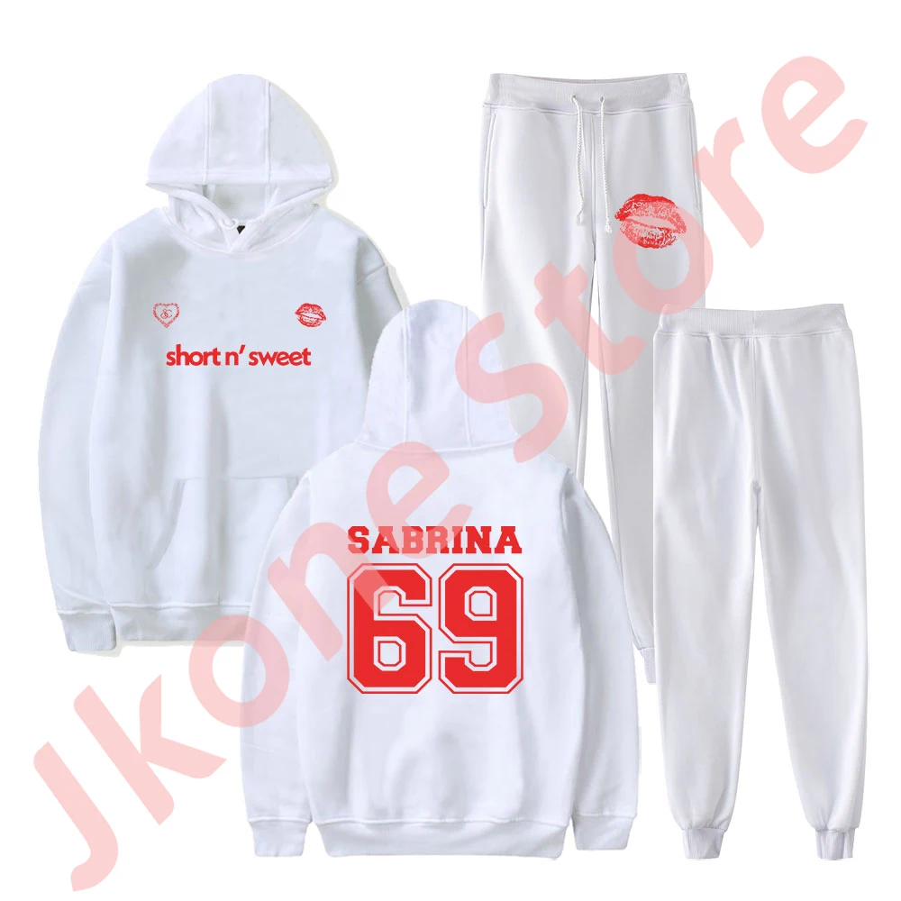 Sabrina Carpenter 69 Logo Merch Hoodies Jogger Pants Set Unisex Fashion Casual HipHop Streetwear