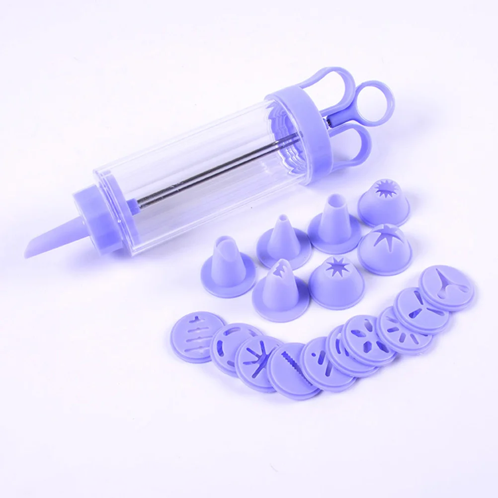 

1 Cookie Press 10 Disks 8 Icing Tips for Decorating Cupcakes Cakes Pastry Accessories Cookie Maker Cake Decorating Supplies Food
