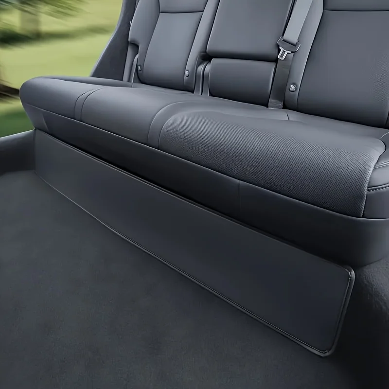 For Tesla Model Y, Universal Rear Seat Anti-Kick Pad for New and Old Models, Pu Leather + Foam Padding, Anti-Scratch and Wear-Resistant Interior Protection Kit, Non-Damaging Installation