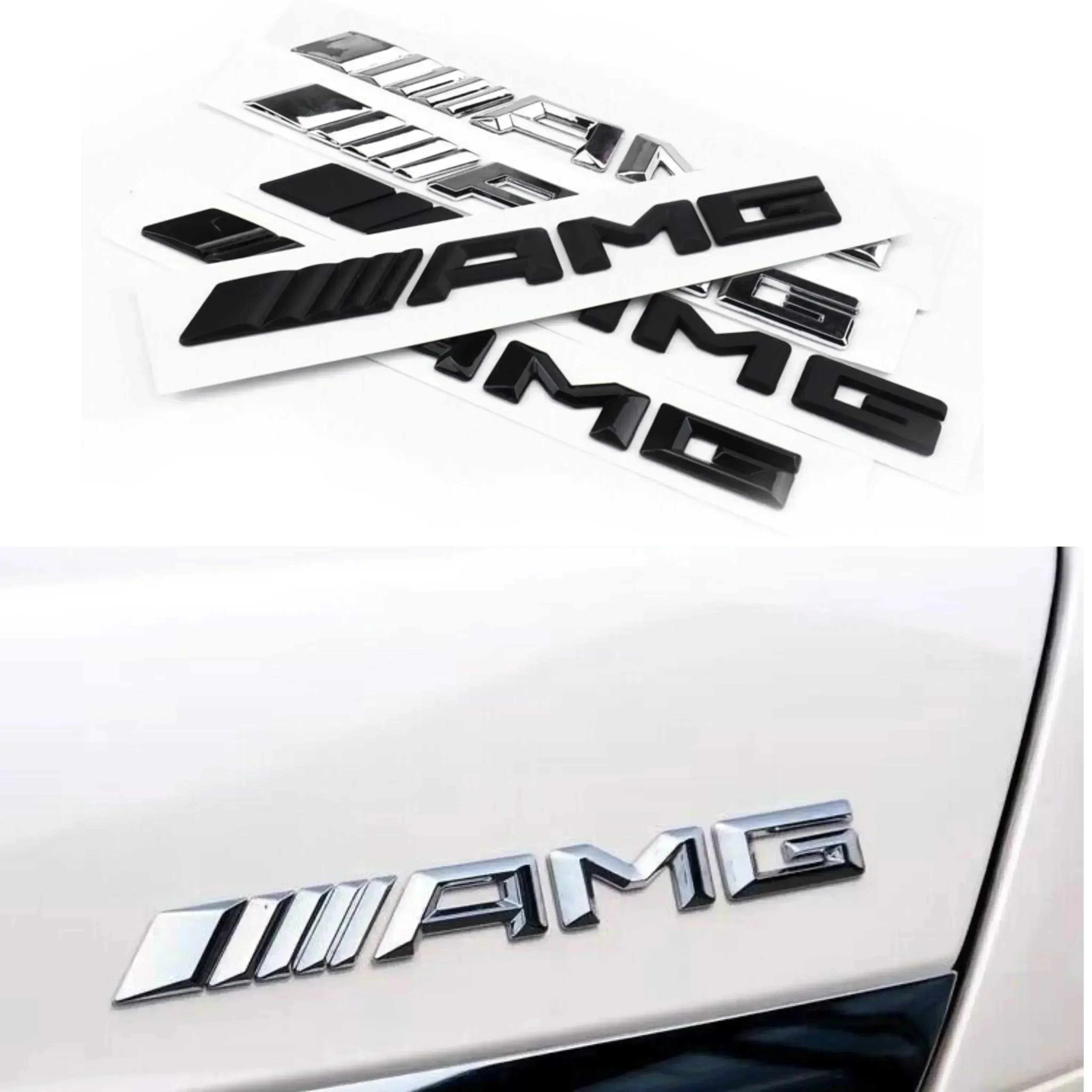 3D ABS AMG Car Emblem Sticker for Mercedes benz AMG A B C E G CLA GLK CLASS W221 W212 W213 W176 W205 W177 X253 Decoration