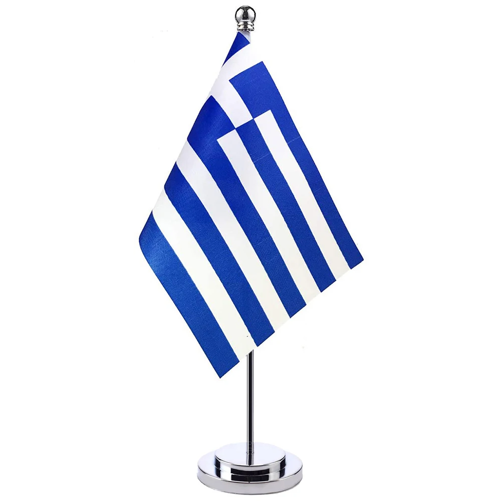 

xvggdg 14x21cm Office Desk Flag Greece National Flag Greece Country Banner