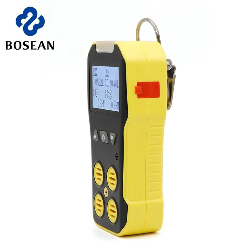 4 in 1 Portable Multi Gas Detector O2 / CO / H2S / EX Gas Detector with LCD Screen