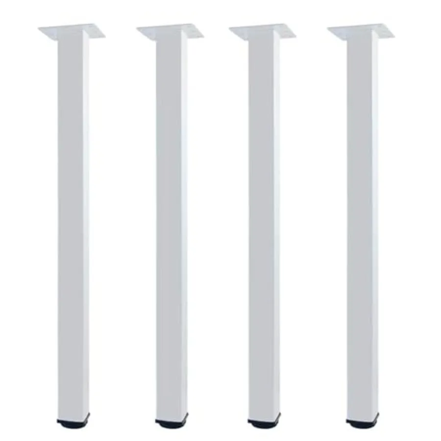 

70cm Adjustable Metal Desk Legs Square Office Table Furniture Leg Set of 4 70 cm