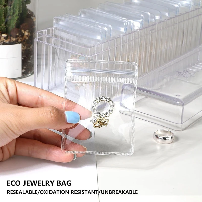 Jewelry Box Organizer With 20 Portable Anti Tarnish Jewelry Bags,Jewelry Organizer Holder,Jewelry Organizers And Storage