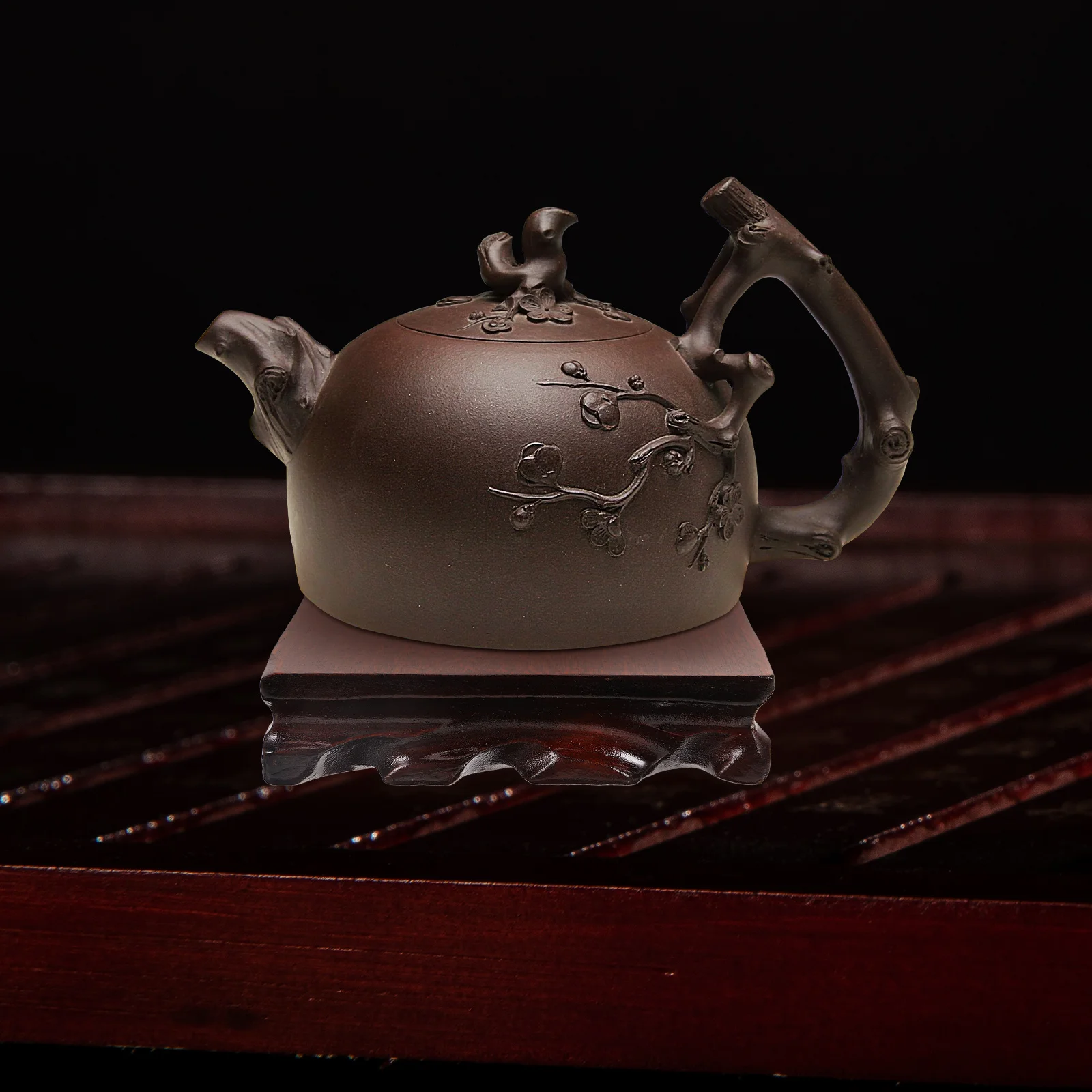 

Wood Base Solid Wood 12cm Square Vase Display Stand Desktop Crafts Display Base Buddha Statue Stand Wooden Planter Risers