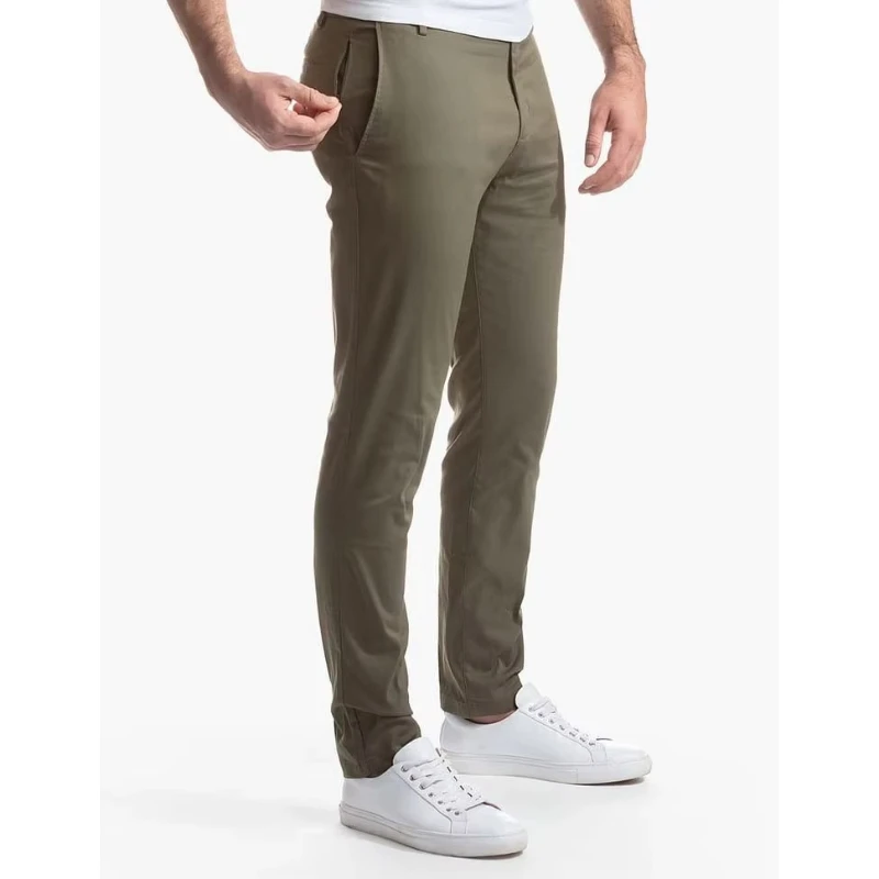 Men Men Lightweight Cotton Spandex Chinos Athletic Fit Tapered Leg Muscle Pants Summer Breathable Casual Stretch Slim Fit Trousers - Aliexpress Deal