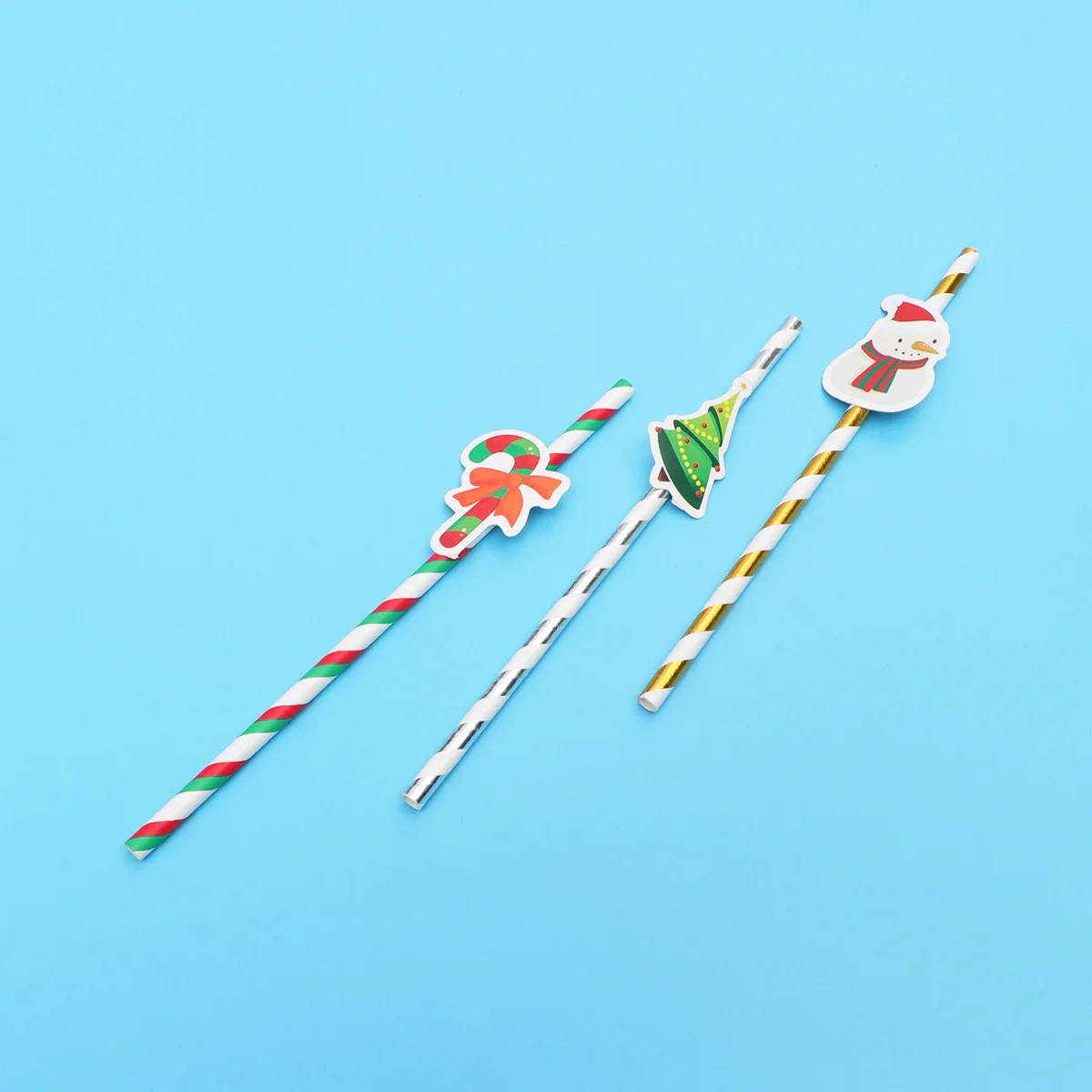 

30Pcs Christmas Tree Disposable Paper Straws Party Decoration Xmas Drinking Straws Disposable Straw Christmas Drinking Straw