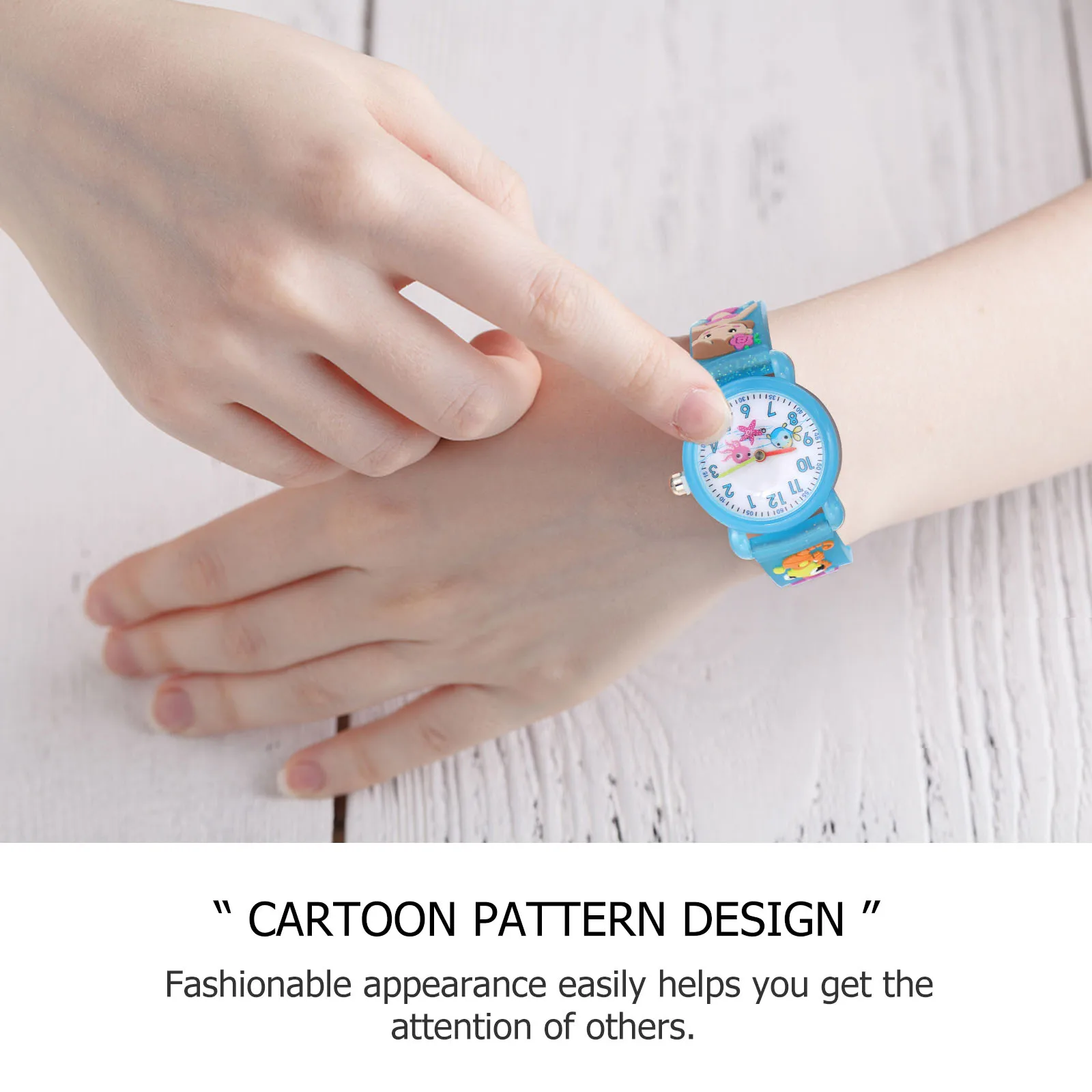 Cartoon Watches Kids Mermaid Pattern Waterproof Silica Gel Children Student Watch Bright Colors Comfortable Fit Perfect Gift
