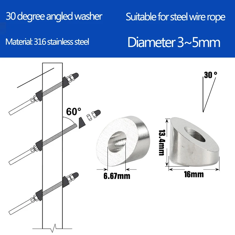 Drahtseil-Verriegelungsriegel, Stahlkabel-Kopfschutzhülse, Handschraube, Verriegelungsklemme, Befestigungselemente, Schnallenstift, volle Größe 2–20 mm – Detail 15