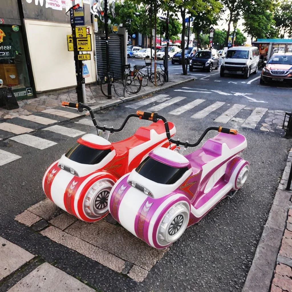 2026 Indoor Outdoor Popular Electric Battery-Powered Plastic Motorcycle Rides Kids'  Amusement Rides for Shopping Malls and Park