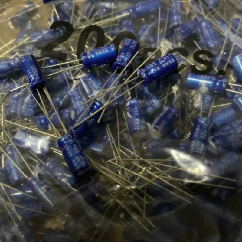 10PCS-100PCS  10UF 50V Japan Ina ELNA Capacitor 50V10UF 5 * 11 RE3 Blue Robe Audio