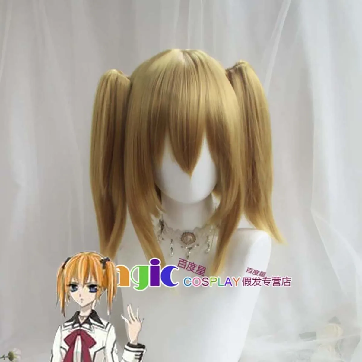 Frauen Anime Vampire Knight Touya Rima Cosplay Blonde hitzebeständige Kunsthaar-Perücke