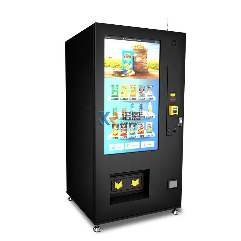 

Автоматический Интеллектуальный Торговый Автомат для Закусок и Напитков, Офисный Аппарат для Здорового Питания с Большим Экраном