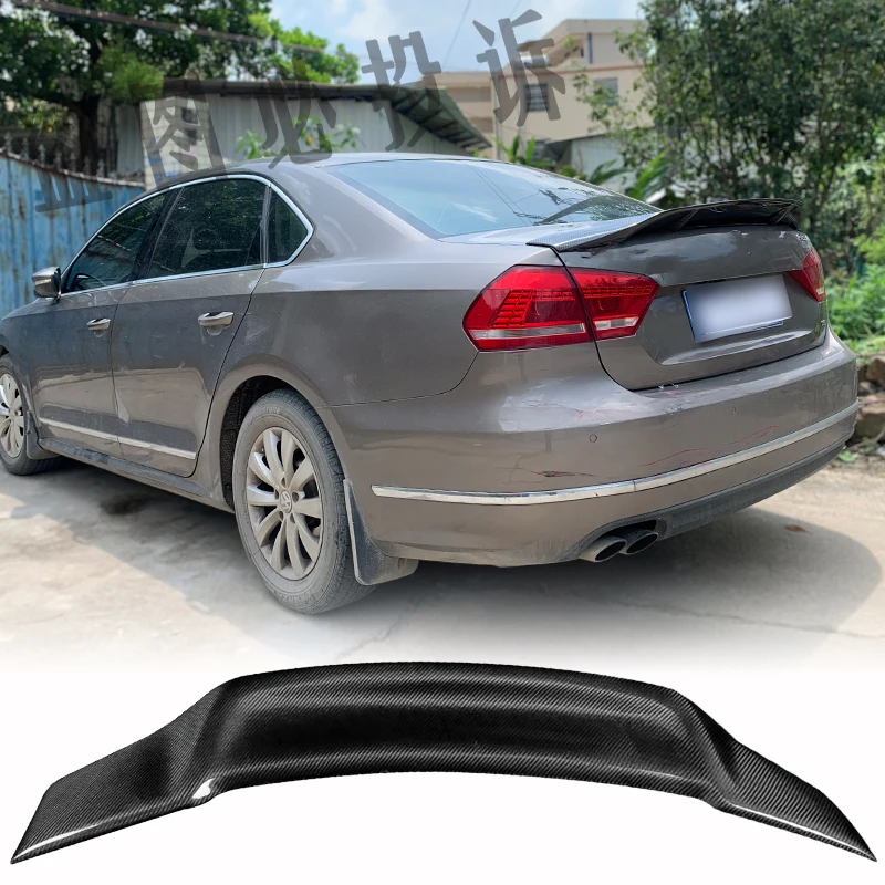 

Suitable for 2012-2015 Volkswagen Passat B7 high-quality carbon fiber rear trunk lid spoiler aerodynamic body kit R style
